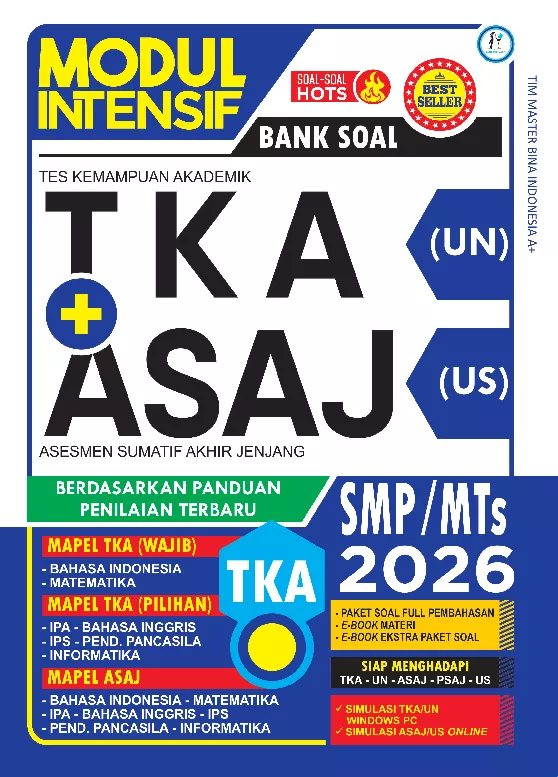 Modul Intensif Bank Soal TKA (UN) + ASAJ (US) SMP/MTs 2026