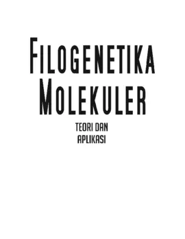 Filogenetika Molekuler; Teori dan Aplikasi