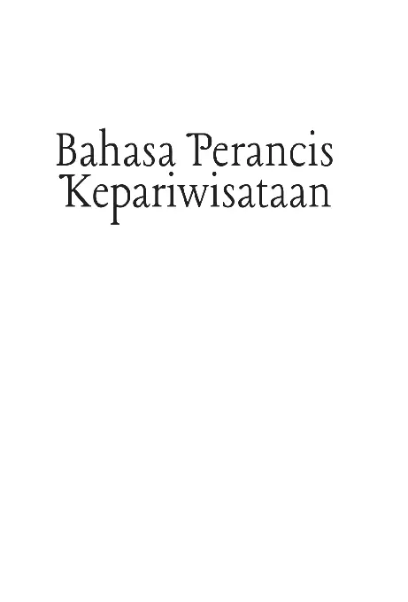 Bahasa Perancis Kepariwisataan