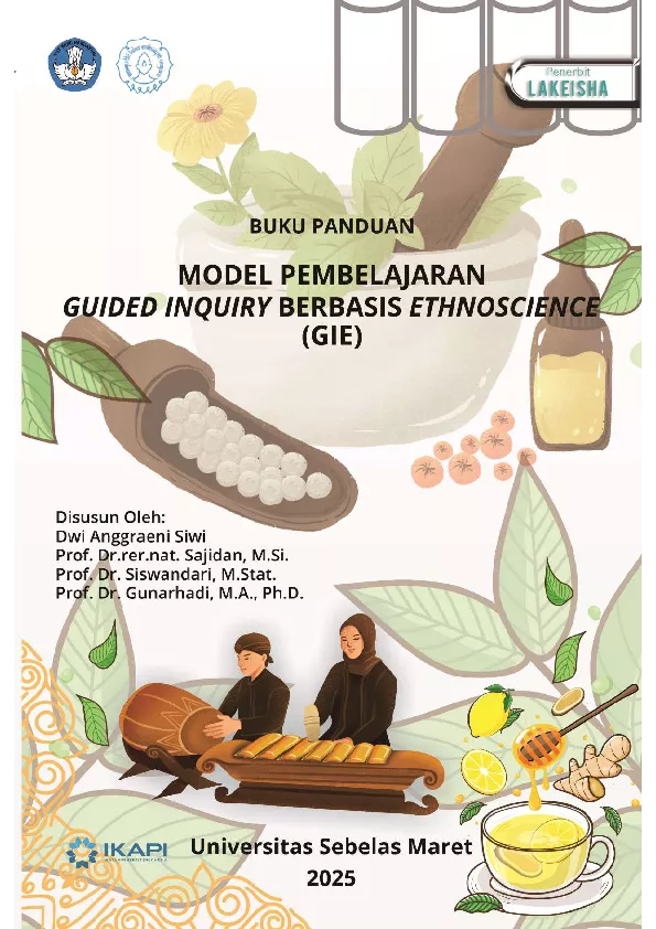 BUKU PANDUAN MODEL PEMBELAJARAN GUIDED INQUIRY BERBASIS ETHNOSCIENCE (GIE)