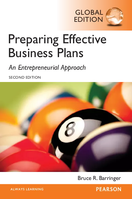 Preparing Effective Business Plans: An Entrepreneurial Approach, Global Edition (Second Edition)