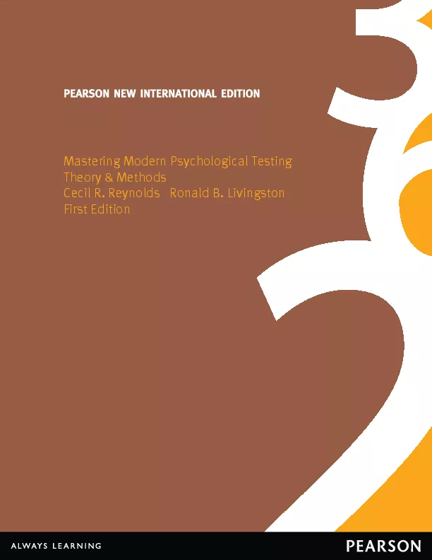 Mastering Modern Psychological Testing, Pearson New International Edition
