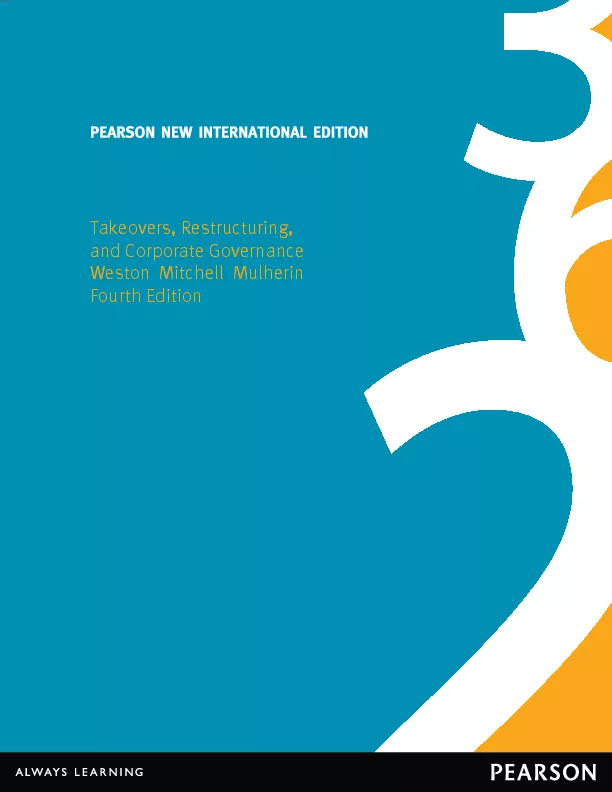 Takeovers, Restructuring, and Corporate Governance, Pearson New International Edition (International eBook)