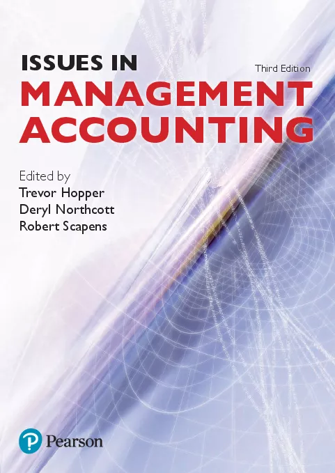 Issues in Management Accounting (3rd Edition)