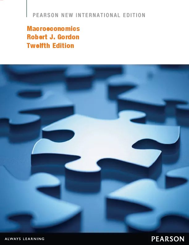 Macroeconomics, Pearson New International Edition