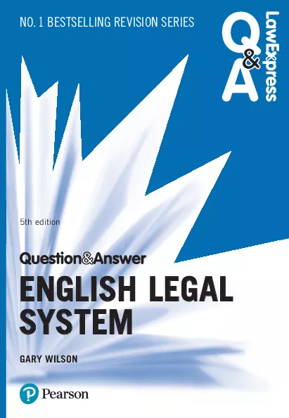 Law Express Question and Answer: English Legal System (5th Edition)