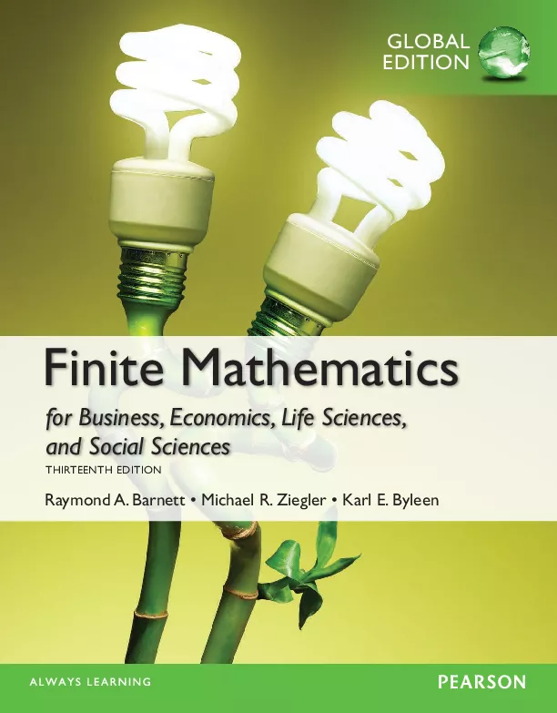 Finite Mathematics for Business, Economics, Life Sciences and Social Sciences, Global Edition (!3th Edition)