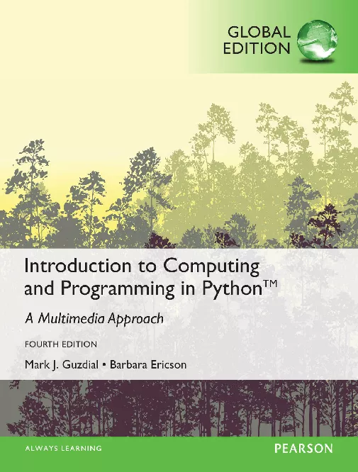 Introduction to Computing and Programming in Python, Global Edition (4th Edition)
