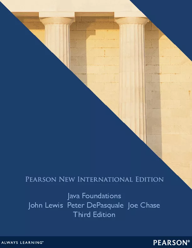 Java Foundations, Pearson New International Edition (3rd Edition)