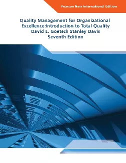 Quality Management for Organizational Excellence: Introduction to Total Quality, Pearson New International Edition (7th Edition)