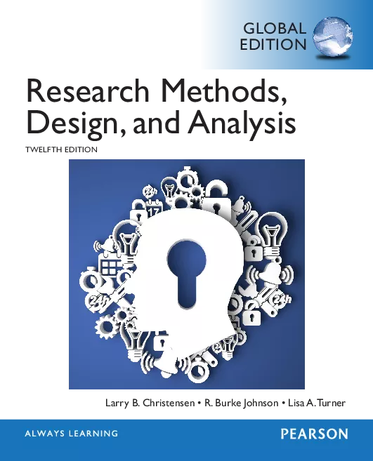 Research Methods, Design, and Analysis, Global Edition (12th Edition)