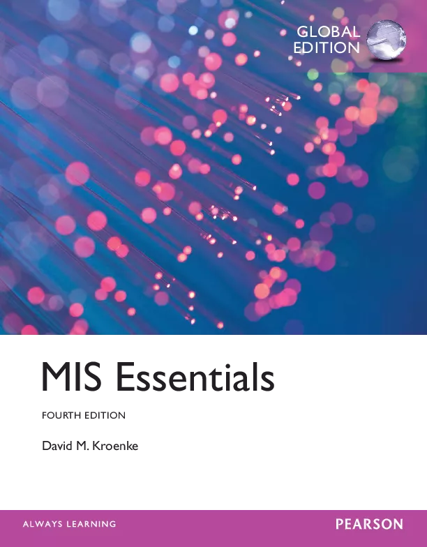 MIS Essentials, Global Edition (4th edition)
