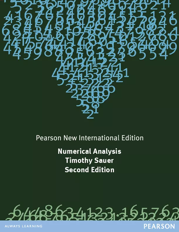 Numerical Analysis, Pearson New International Edition (2nd edition)