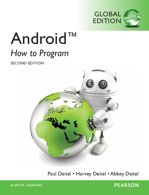 Android: How to Program, Global Edition (2nd edition)