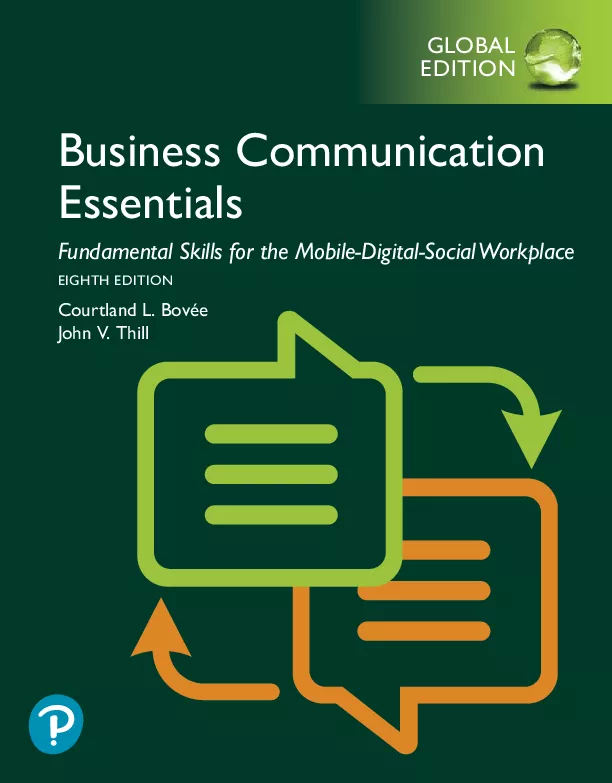 Business Communication Essentials: Fundamental Skills for the Mobile-Digital-Social Workplace, Global Edition (8th Edition)