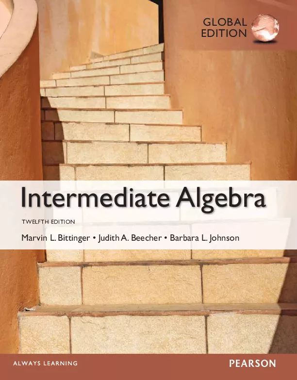Bittinger: Intermediate Algebra, Global Edition (12th Edition)