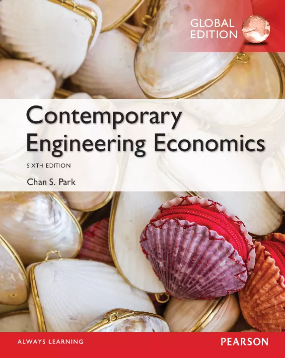 Contemporary Engineering Economics, Global Edition (6th edition)
