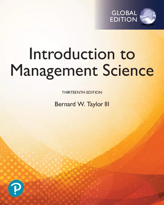 Introduction to Management Science, Global Edition (13th Edition)