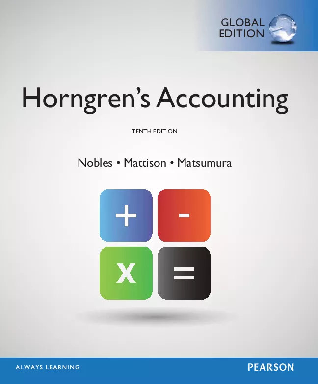 Horngren's Accounting, Global Edition (10th Edition)