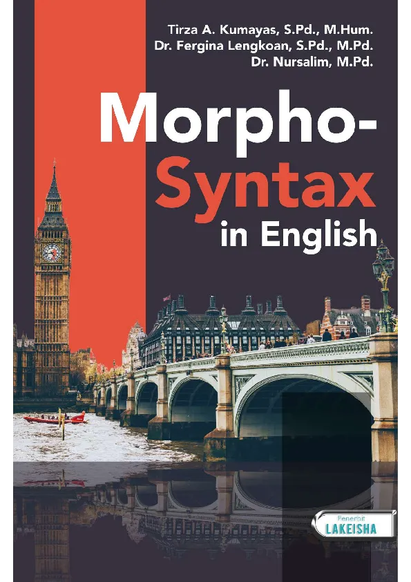 MORPHO-SYNTAX IN ENGLISH