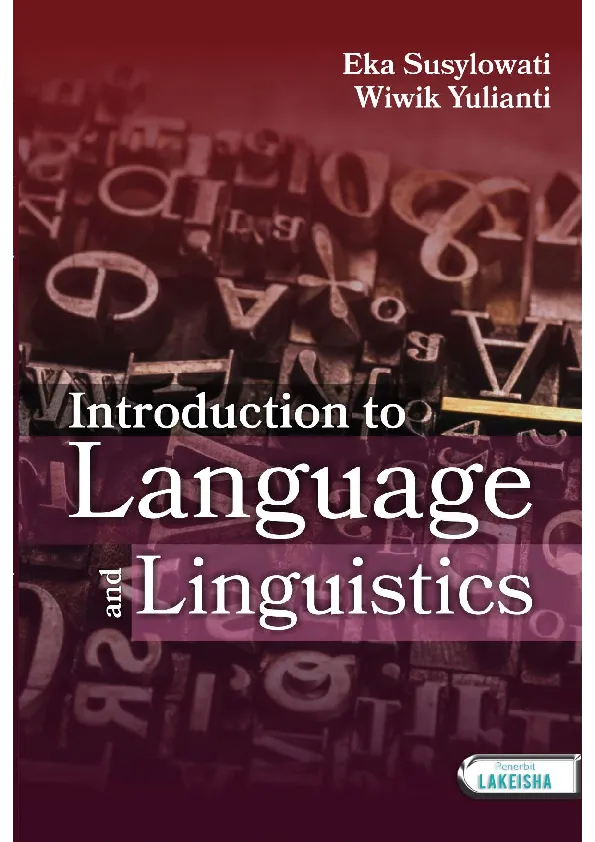 INTRODUCTION TO LANGUAGE AND LINGUISTICS