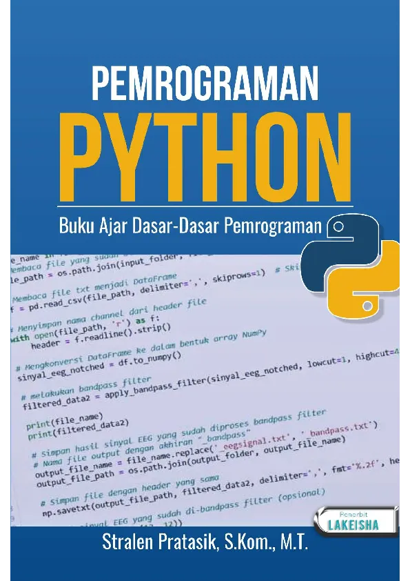 PEMROGRAMAN PYTHON BUKU AJAR DASAR-DASAR PEMROGRAMAN