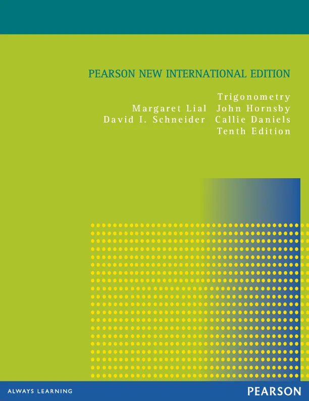 Trigonometry, Pearson New International Edition