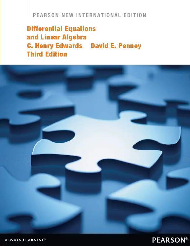 Differential Equations and Linear Algebra: Pearson New International Edition