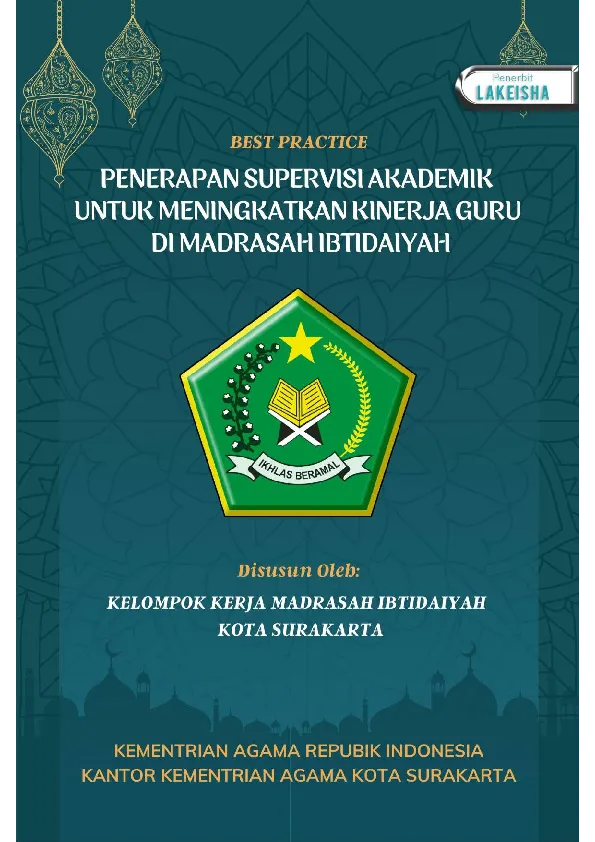 Best Practice PENERAPAN SUPERVISI AKADEMIK UNTUK MENINGKATKAN KINERJA GURU DI MADRASAH IBTIDAIYAH