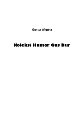 Koleksi Humor Gus Dur