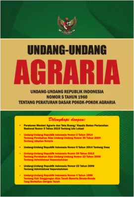 Undang-undang Agraria UU Nomor 5 Th 1960