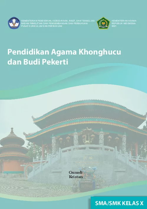 Buku Siswa Pendidikan Agama Khonghucu dan Budi Pekerti Kelas 10 SMA/SMK