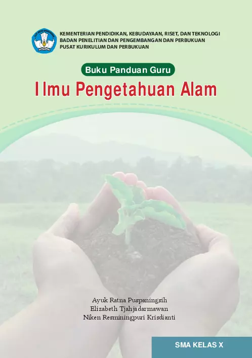 Buku Guru Ilmu Pengetahuan Alam Kelas 10 SMA