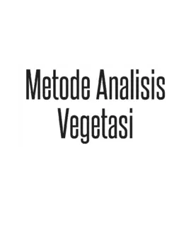 Metode Analisis Vegetasi