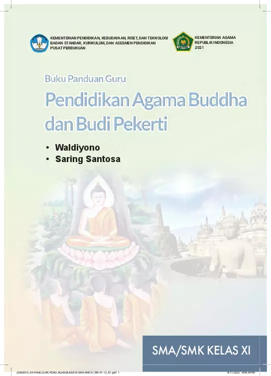Buku Panduan Guru Pendidikan Agama Buddha dan Budi Pekerti untuk SMA/SMK?Kelas XI