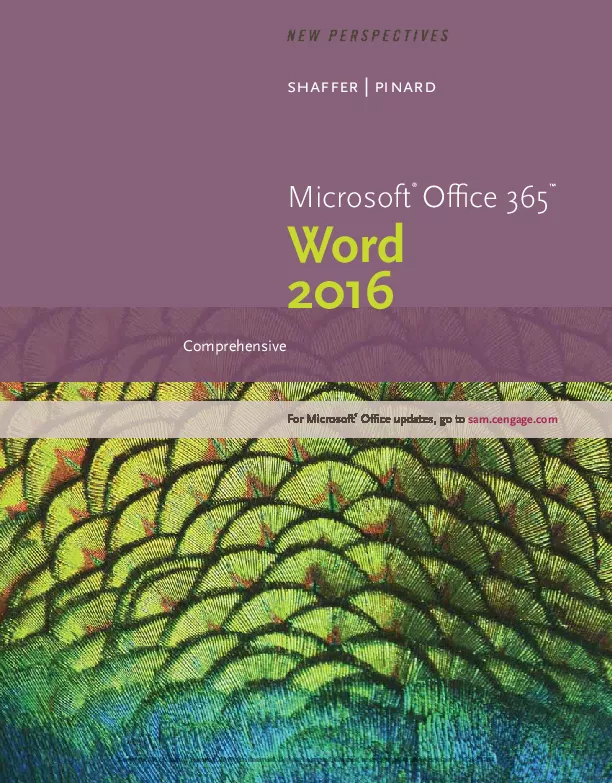 New Perspectives Microsoft® Office 365 & Word 2016