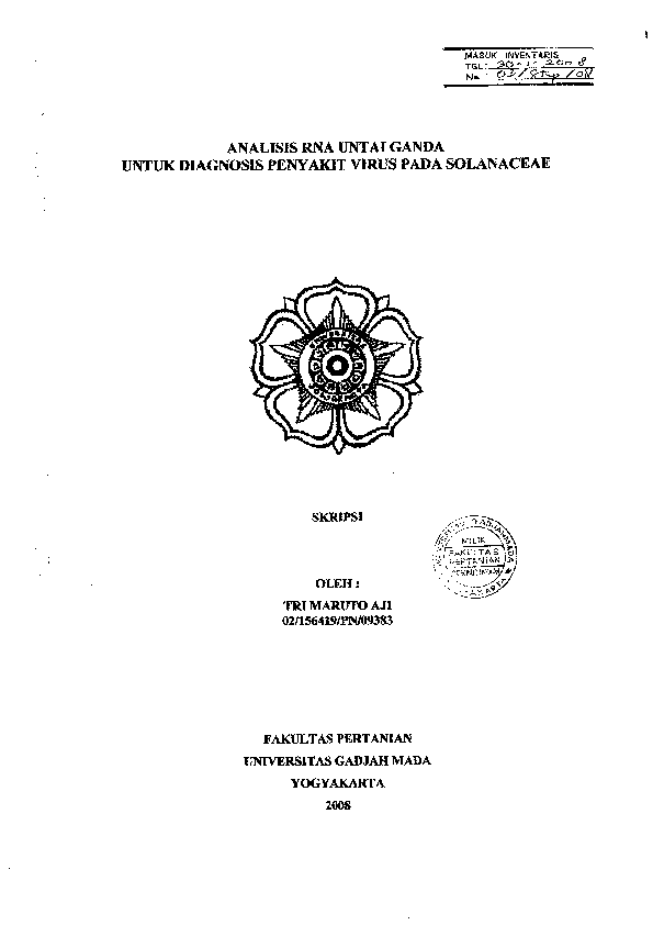 analisis RNA untai Ganda untuk diagnosis penyakit virus pada solanaceae