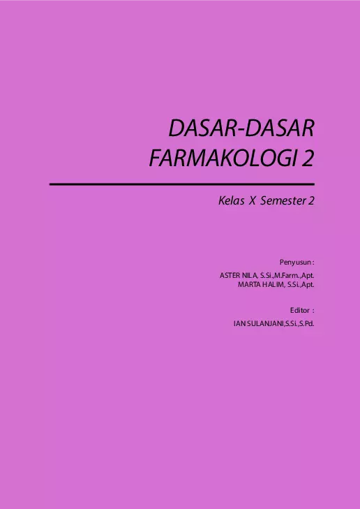Kelas 10 SMK Dasar-Dasar Farmakologi 2 