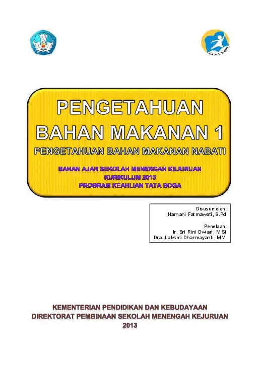Kelas 10 SMK Pengetahuan Bahan Makanan 1 