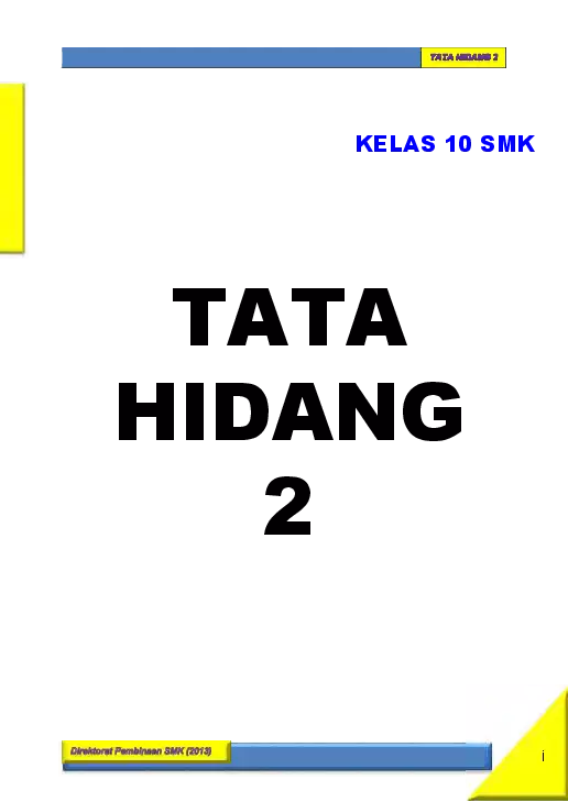 Kelas 10 SMK Tata hidang 2 