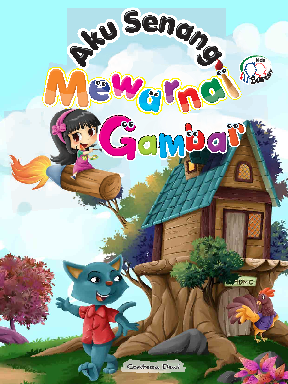 Aku senang mewarnai gambar