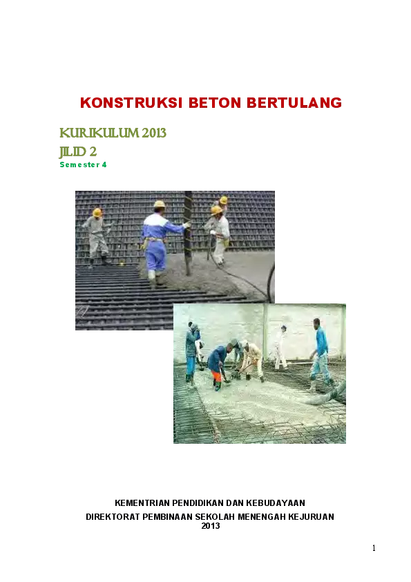 Kelas 11 SMK Konstruksi Beton Bertulang 2 