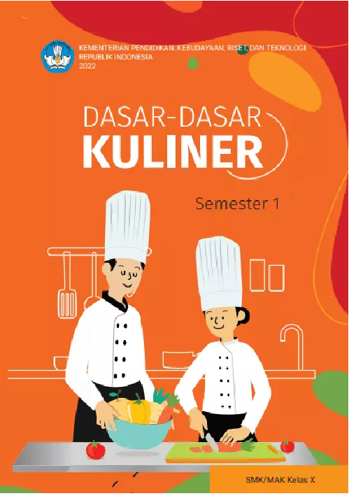 Dasar-Dasar Kuliner Semester 1 untuk SMK/MAK Kelas X