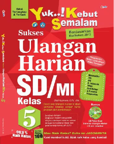 Yuk Kebut Semalam Sukses ulangan Harian SD/MI Kelas 5