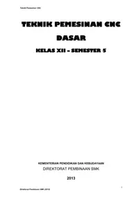 Kelas 12 SMK Teknik Pemesinan CNC Dasar 5 