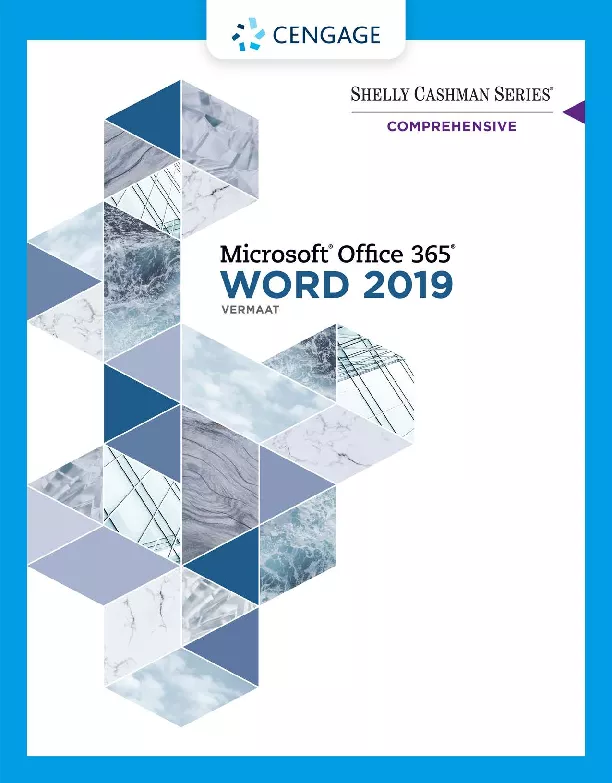 Shelly Cashman Series® Microsoft® Office 365® & Word® 2019 Comprehensive