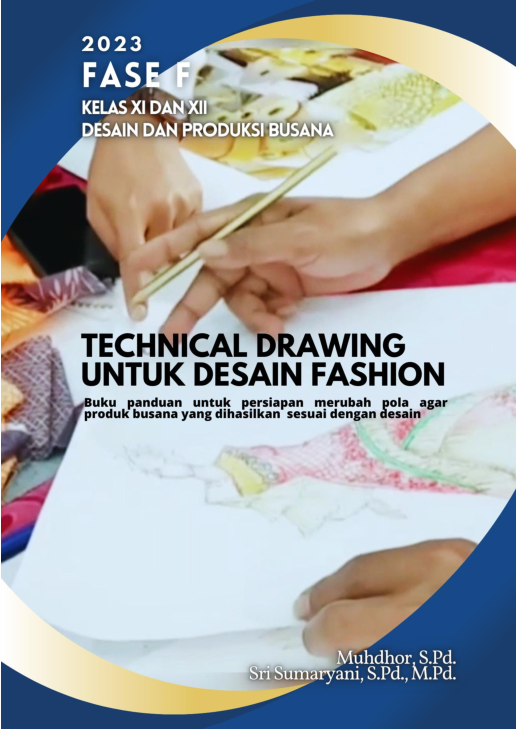 Technical drawing untuk desain fashion