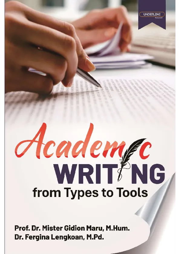 ACADEMIC WRITING from Types to Tools