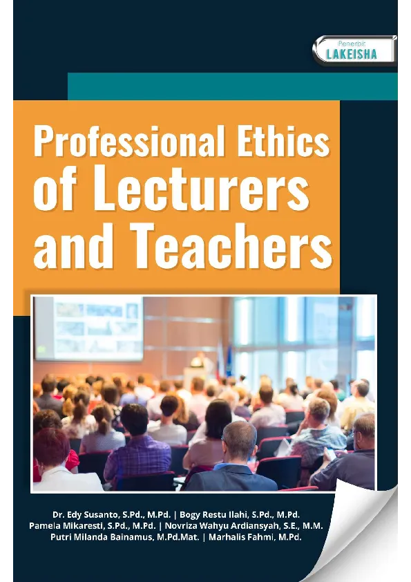 PROFESSIONAL ETHICS OF LECTURERS AND TEACHERS