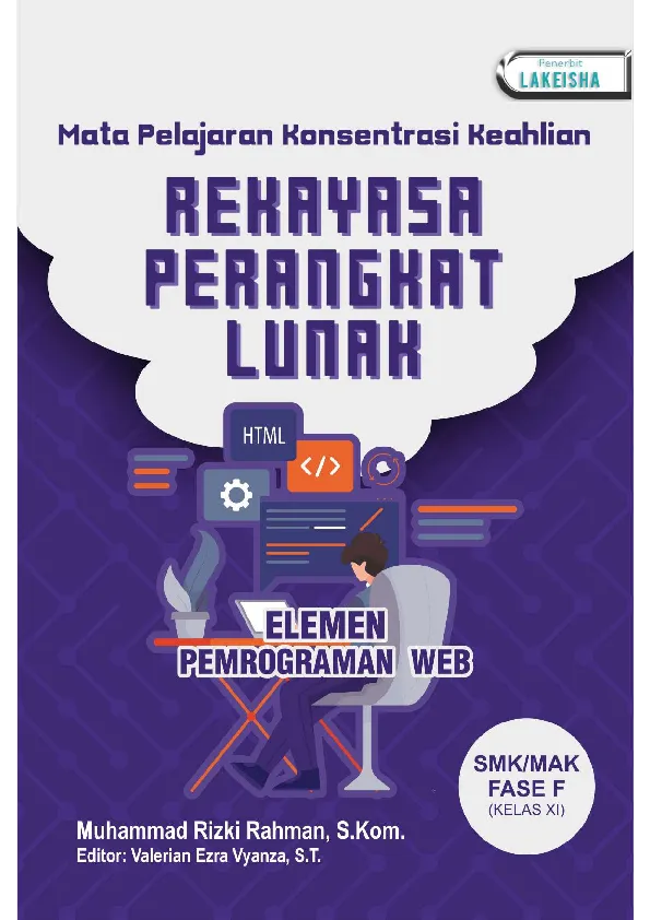 Mata Pelajaran Konsentrasi Keahlian REKAYASA PERANGKAT LUNAK ELEMEN PEMROGRAMAN WEB SMK/MAK Fase F Kelas XI